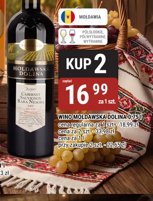 Wino czerwone Mołdawska Dolina promocja w bi1