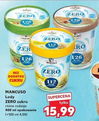 Lody ZERO cukru Mancuso promocja w Kaufland