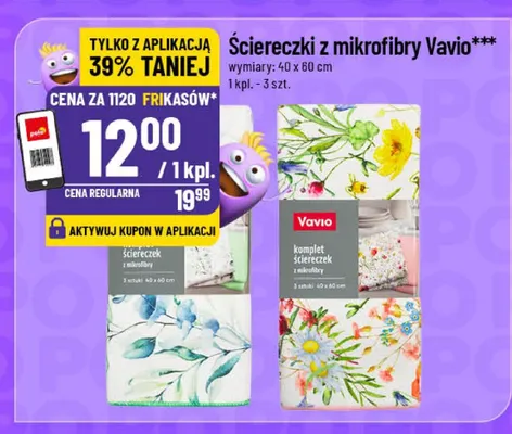 Ściereczki z mikrofibry Vavio wybrane rodzaje promocja w POLOmarket