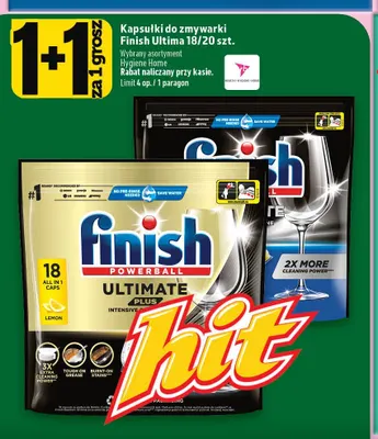 Kapsułki do zmywarki Finish Ultimate Plus Lemon promocja w TOPAZ