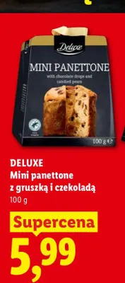 Mini panettone z gruszką i czekoladą Deluxe promocja w Lidl