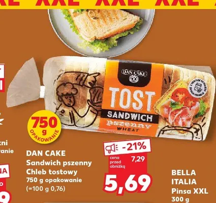 Chleb tostowy sandwich pszenny Dan Cake promocja w Kaufland