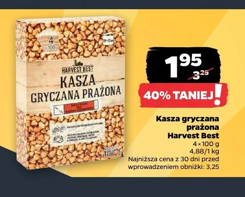 Kasza gryczana prażona Harvest Best 4-pak 100g promocja w Netto