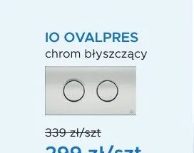 Przycisk spłukujący IO OVALPRES chrom błyszczący promocja w Blu Salony Łazienek