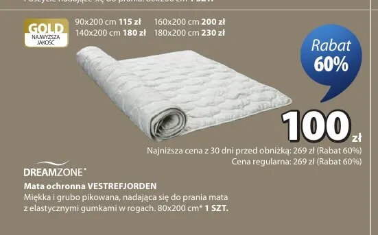 Mata ochronna Dreamzone VESTREFJORDEN promocja w Jysk