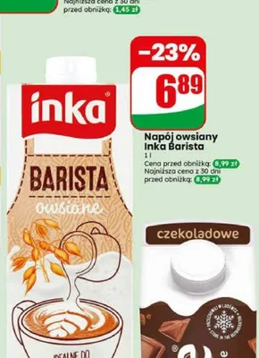 Napój owsiany Inka Barista promocja w Dino