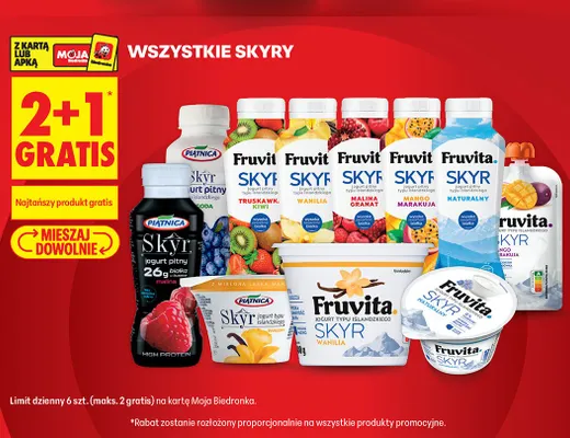 Jogurt typu islandzkiego Skyr Piątnica waniliowy promocja w Biedronka