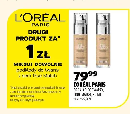 Podkład do twarzy L'Oréal Paris True Match promocja w Drogerie Natura