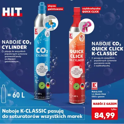 Nabój CO2 Quick Click K-Classic z szybkozłączką promocja w Kaufland
