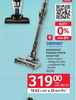 Odkurzacz pionowy Zelmer Piotr ZSVC511DF promocja w Selgros