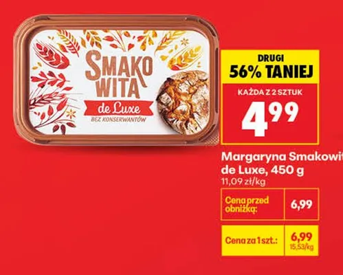 Margaryna Smakowita de Luxe promocja w Biedronka