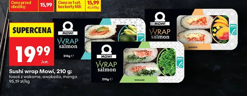 Sushi wrap mango promocja w Biedronka