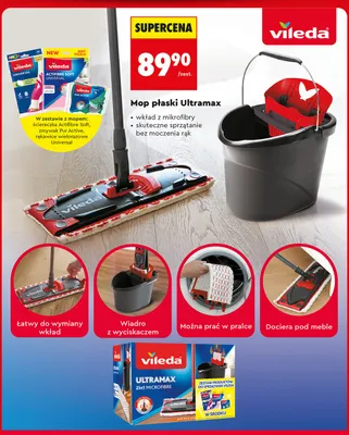 Mop płaski Ultramax Vileda promocja w Biedronka