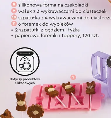 Silikonowa foremka do czekoladowych lizaków promocja w Biedronka