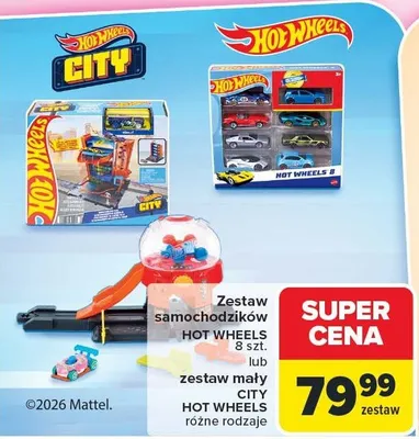 Zestaw samochodzików Hot Wheels 9 szt., zestaw mały Hot Wheels różne rodzaje promocja w Carrefour