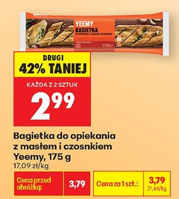 Bagietka do opiekania z masłem i czosnkiem promocja w Biedronka