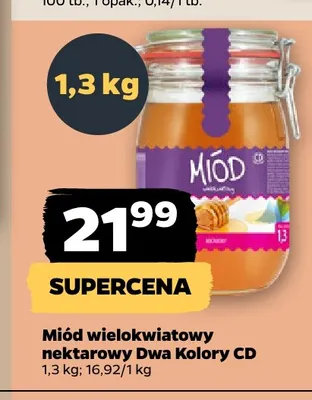 Miód wielokwiatowy nektarowy Dwa Kolory CD promocja w Netto