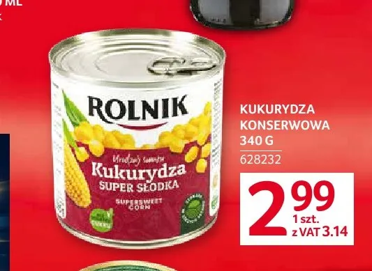 Kukurydza konserwowa Rolnik promocja w Selgros