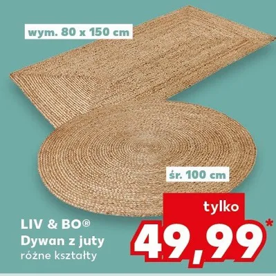 Dywan z juty różne kształty promocja w Kaufland