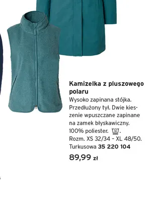 Kamizelka z pluszowego polaru promocja w Tchibo