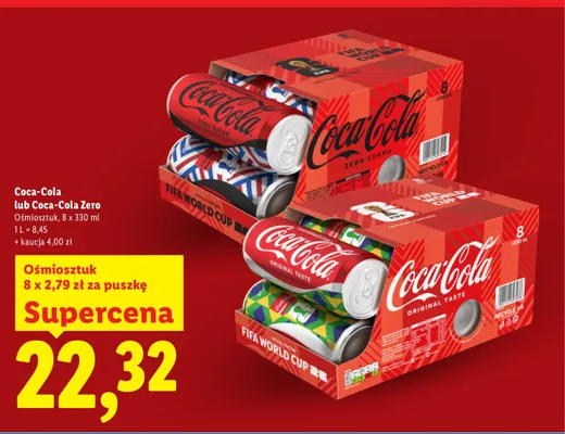 Napój gazowany Coca-Cola Original Taste 8-pak 330 ml promocja w Lidl