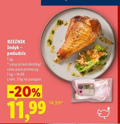Podudzie z indyka Rzeźnik promocja w Lidl