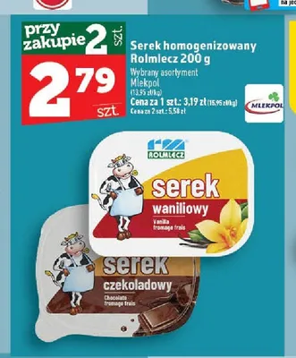 Serek homogenizowany Rolmlecz promocja w TOPAZ
