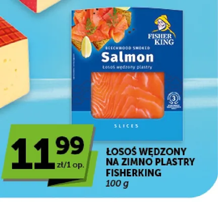 Łosoś wędzony na zimno plastry Fisher King promocja w ABC