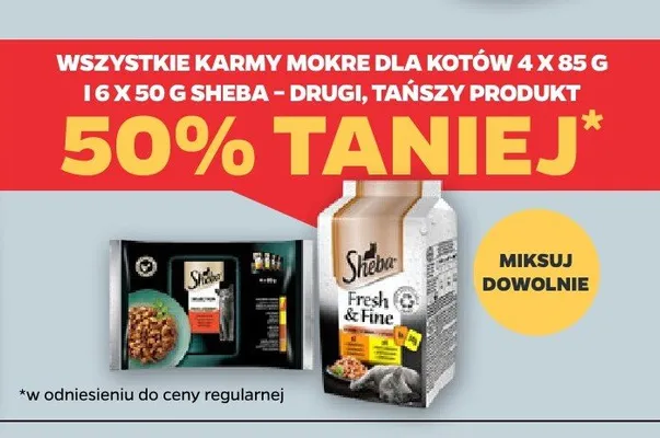 Karmy mokre dla kotów Sheba promocja w Netto