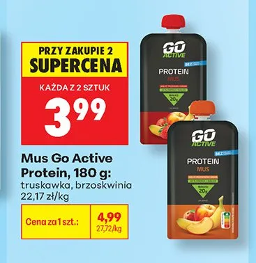 Mus Go Active Protein brzoskwinia promocja w Biedronka