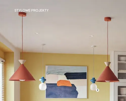 Lampa wisząca Italux Latera 1xE14 niebiesko-biała promocja w Castorama
