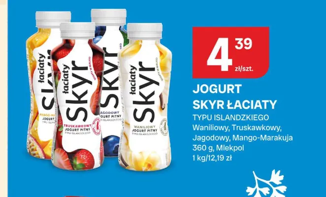 Jogurt Skyr typu islandzkiego Łaciaty waniliowy promocja w Chorten