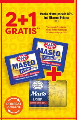 Masło ekstra Mleczna Polana 82% promocja w POLOmarket