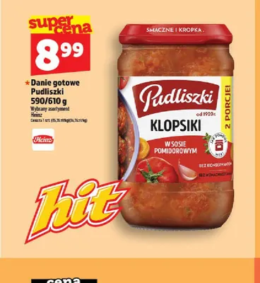 Danie gotowe Pudliszki 590/610g promocja w TOPAZ