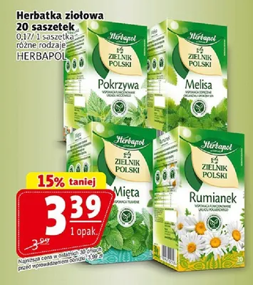 Herbatka ziołowa Herbapol Rumianek promocja w Prim Market