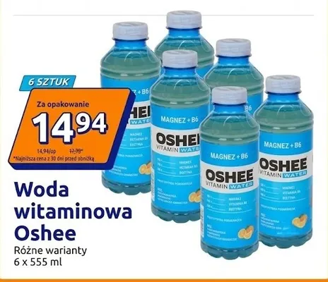 Woda witaminowa Oshee Magnez + B6 6-pak 555 ml promocja w Action