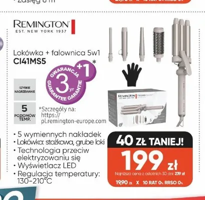 Lokówka i falownica Remington promocja w Max Elektro