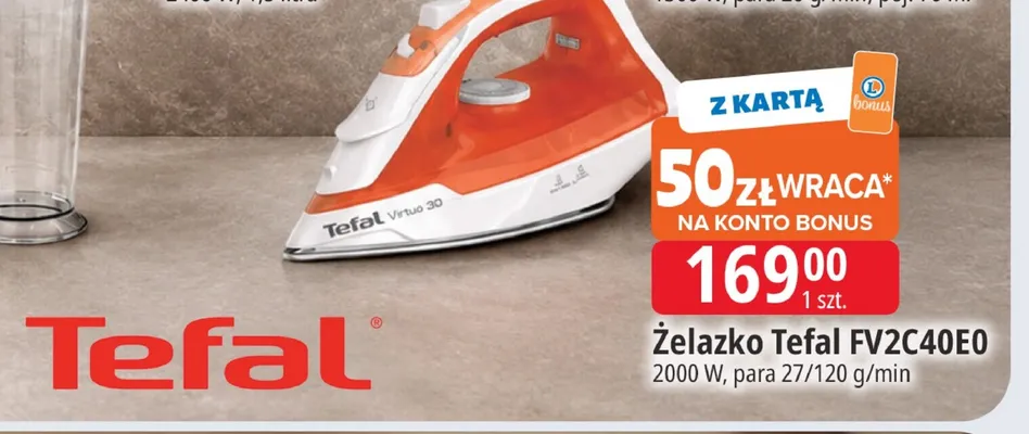 Żelazko Tefal FV2C40E0 promocja w Leclerc