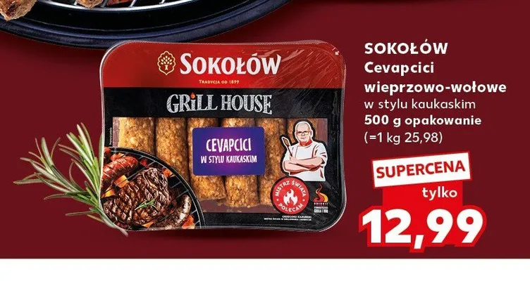 Cevapcici wieprzowo-wołowe w stylu kaukaskim Sokołów promocja w Kaufland