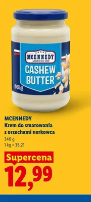 Krem do smarowania z orzechami nerkowca Mcennedy promocja w Lidl