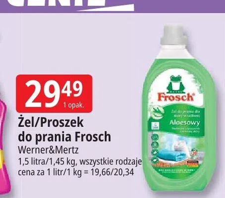 Proszek do prania Frosch promocja w Leclerc