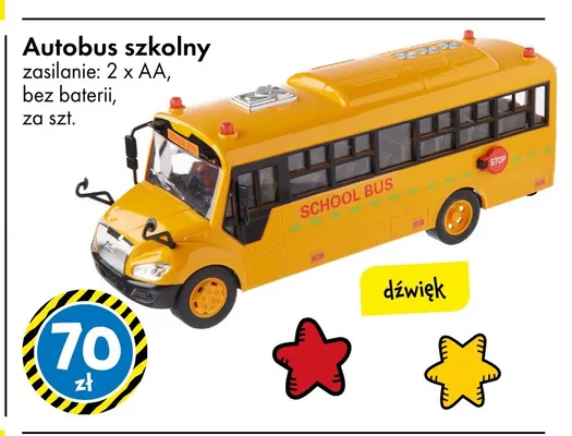 Autobus szkolny promocja w Tedi