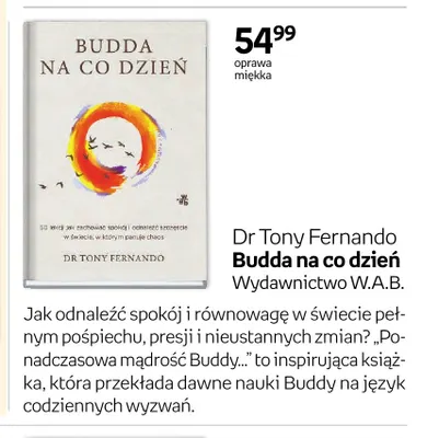 Książka Dr Tony Fernando Budda na co dzień promocja w Empik