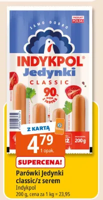 Parówki jedynki classic/z serem promocja w Leclerc