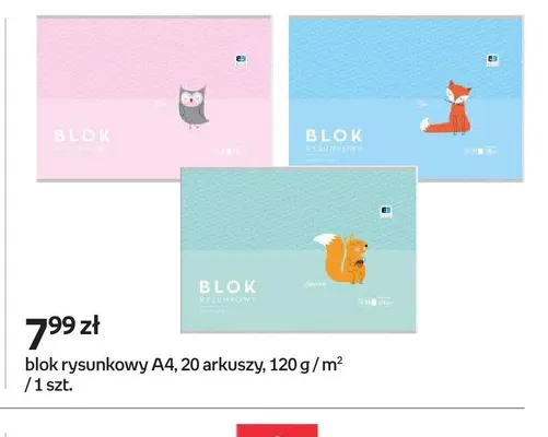 Blok rysunkowy A4 20 arkuszy 120 g/m² promocja w Empik