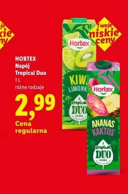 Napój Hortex Tropical Duo ananas kaktus promocja w Lidl