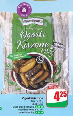 Ogórki kiszone promocja w Dino