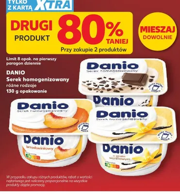 Serek homogenizowany truskawkowy Danio promocja w Kaufland