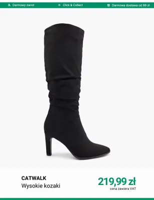 Wysokie kozaki Catwalk promocja w Deichmann