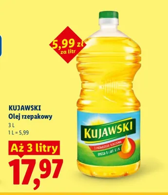 Olej rzepakowy Kujawski promocja w Lidl